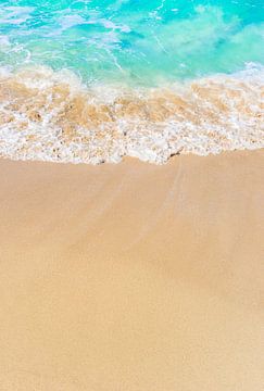 Golden colored sandy beach background texture by Alex Winter