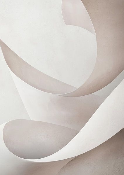 Wavy shapes in soft tones and shadows by Color Square