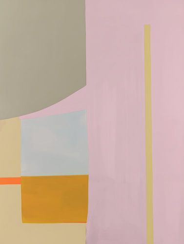 Moderne abstracte kunst in pastel en aardetinten