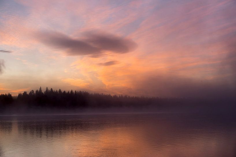 Morning atmosphere by the river Piteälven by Karin Jähne