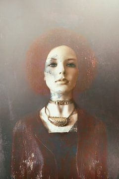 Nostalgisch portret in modern jasje van Marijke de Leeuw - Gabriëlse