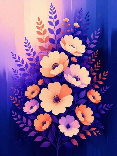 Levendige bloemenabstractie van Artistic