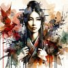 Mächtige asiatische Kriegerin #4 von Chromatic Fusion Studio