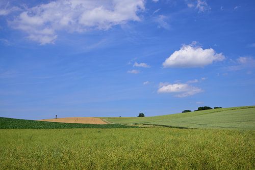 Landschap met groene heuvels in Beieren