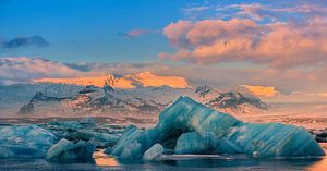 Sonnenaufgang Jökulsárlón, Island