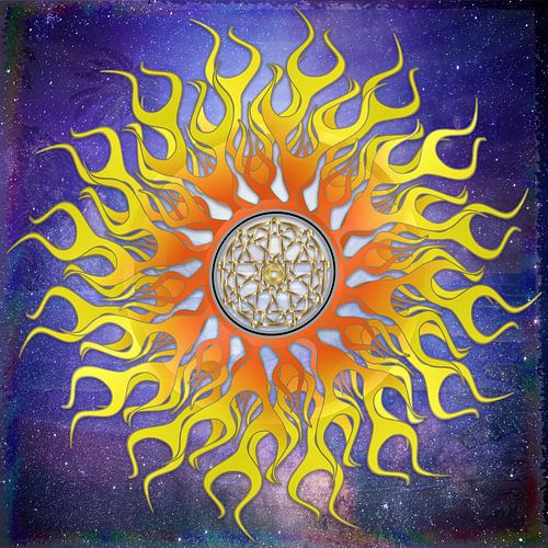 flammendes Sternenmandala