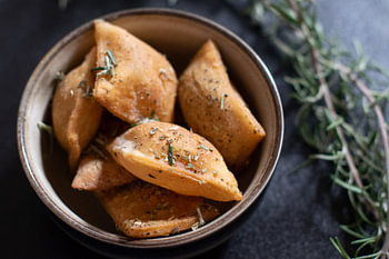Crescentinis with rosemary