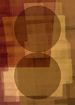 Modern abstract shapes in brown tints. by Dina Dankers