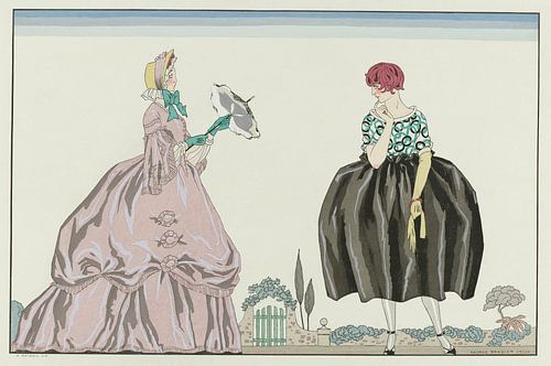 George Barbier - Grand-Mère & Petite-fille (1920)