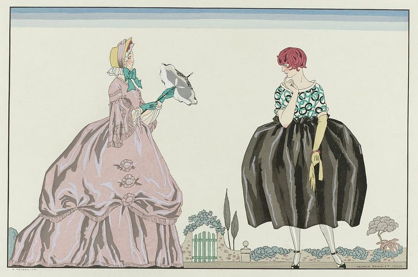 George Barbier - Grand-Mère &amp; Petite-fille (1920) by Peter Balan
