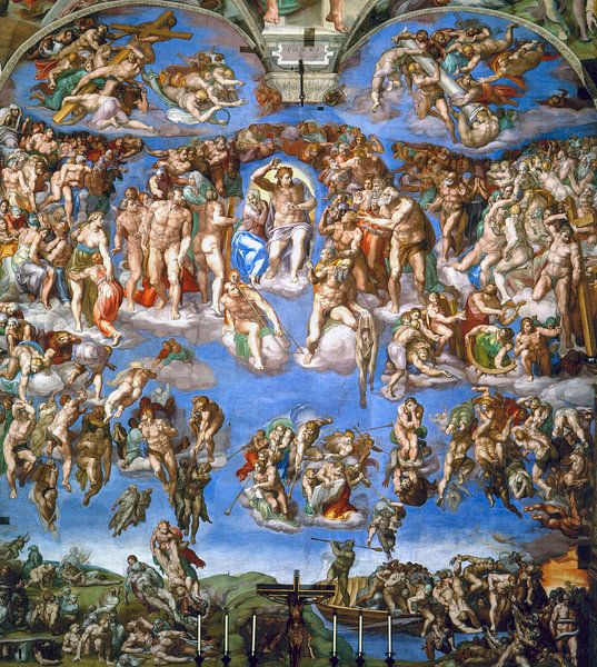 Michelangelo. Sistine Chapel, The last Judgement by 1000 Schilderijen