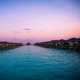 Zonsondergang Malediven van Reflection of Nature