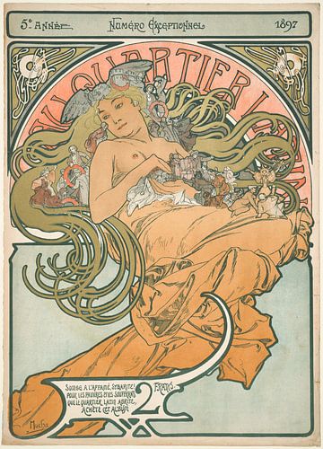 Alphonse Mucha, In het latijnse kwartier - 1897
