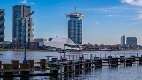 Panorama IJ in Amsterdam by Peter Bartelings