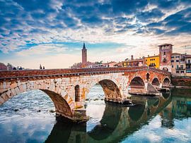 Verona stad met rivier