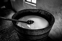 Oude houten wasteil