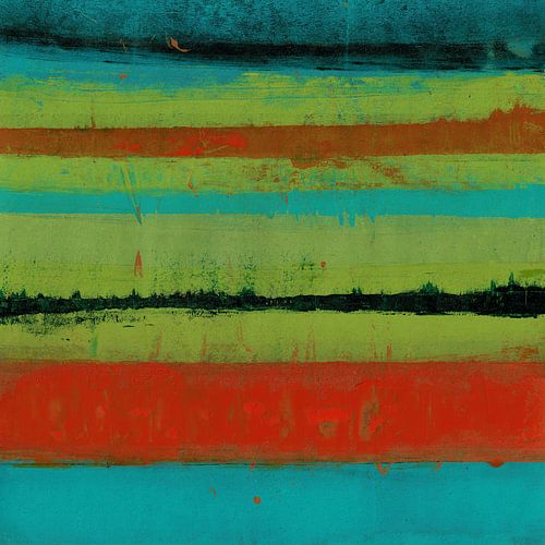 Door de lagune - Strepen met textuur - Abstract