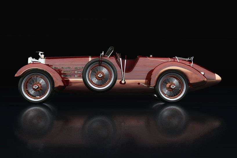 Hispano Suiza H6 Tulpenhout Zijaanzicht van Jan Keteleer