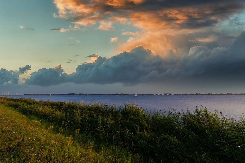 Muiderberg across the water. by Brian Morgan