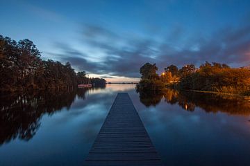 Sunrise at the jetty by Peter Haastrecht, van
