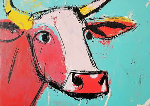 Kuh Porträt | Stimmung Muh von Wunderbare Kunst