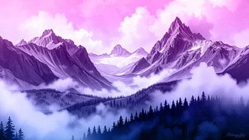 Les montagnes entre hiver et printemps - glaciers, forêts et nuages en dialogue avec la durée et l'éphémère