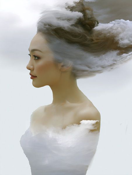 Wolk vrouw van Frank Heinz