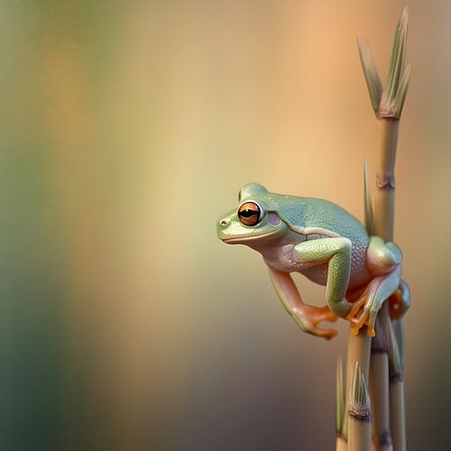 Curious frog