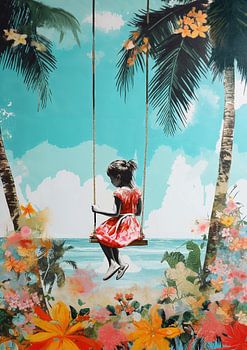 Swinging at the beach