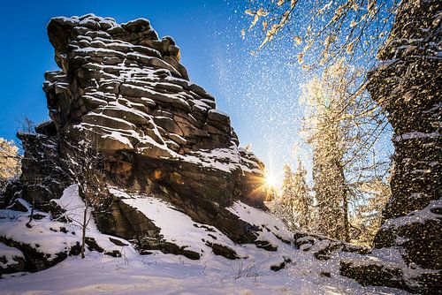 Winter sun at the Greifensteinen