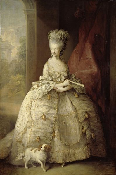 Portrait of Queen Charlotte of England, Thomas Gainsborough by Masterful Masters