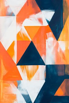 Geometric colour composition in orange-blue by Poster Art Shop