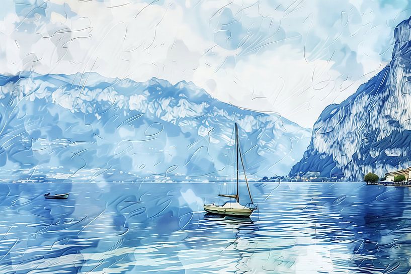 Silence at the mountain lake by Frank Heinz