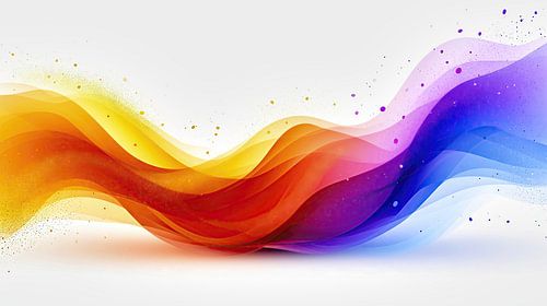 Kleurrijke zijden golf