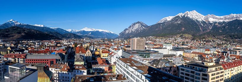 View over the city of Innsbruck by ManfredFotos