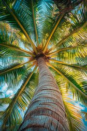 Palm tree in the sky by Poster Art Shop