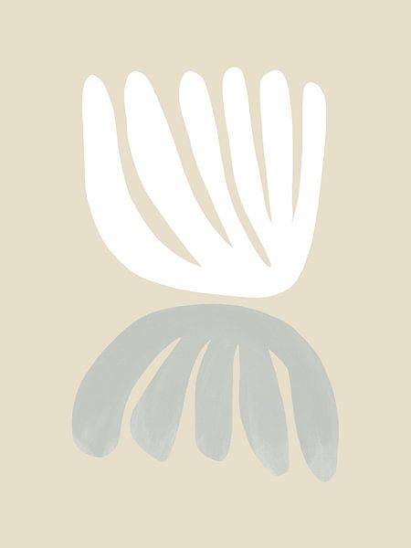 Moderne Koralle NO.1 | Salbei Grün von Bohomadic Studio