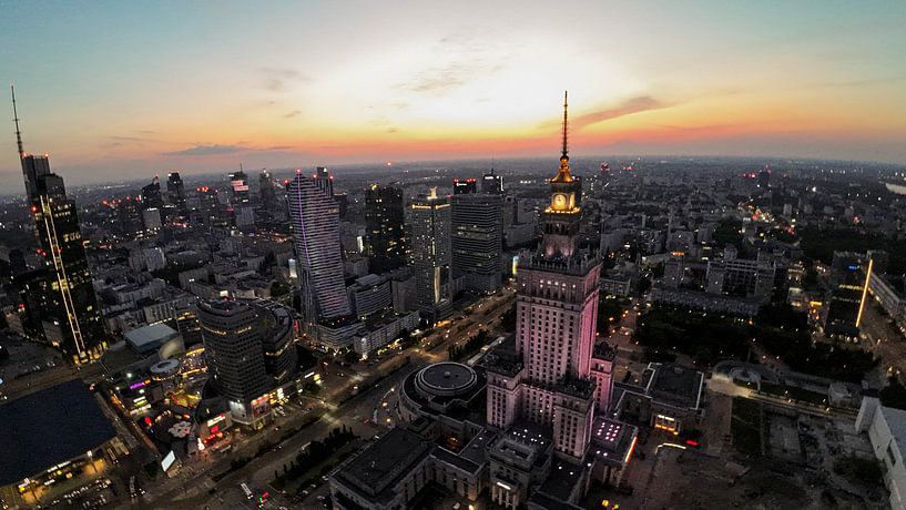 The evening at the palace of culture and science by Jarno Groote