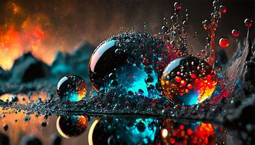 Ball with air bubbles and colours by Mustafa Kurnaz