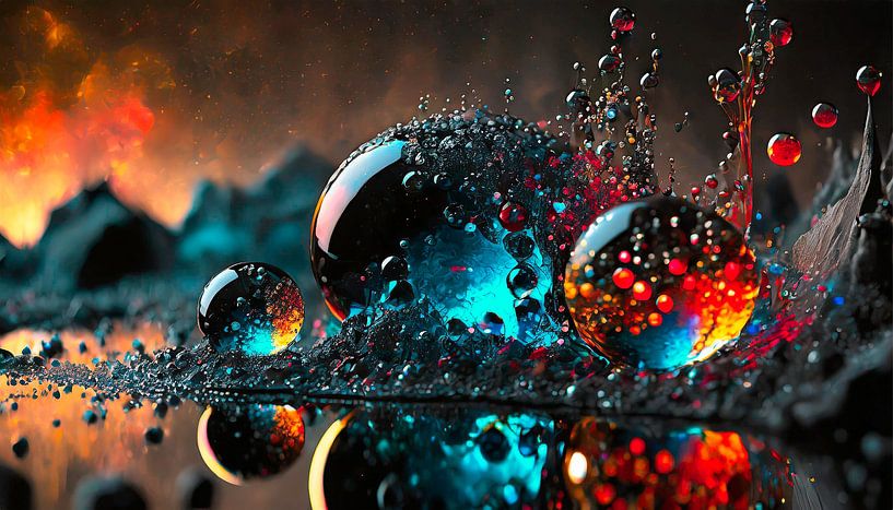 Boule avec bulles d'air et couleurs par Mustafa Kurnaz