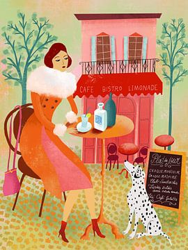 Parijse café scène van uta krogmann