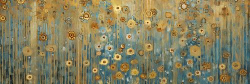 Bloemenregen in Blauw en Goud