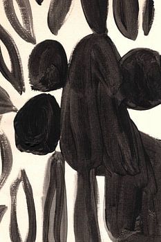 Abstrakte Formen in Schwarz und Weiß