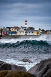Big storm on Alnes, Godøy, Norway by qtx