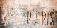Modern Art PARIS Collage van Melanie Viola thumbnail