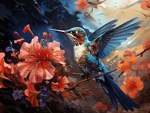 Floral Symphony: KI-generiertes Meisterwerk mit leuchtenden Farben