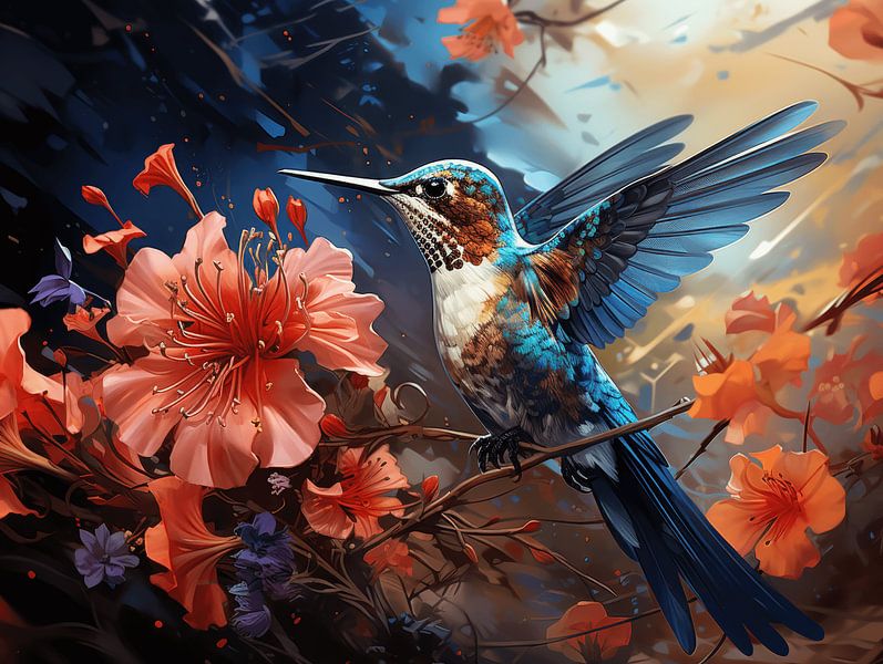 Floral Symphony: AI-Generated Masterpiece with Vibrant Colors by Eva Lee