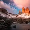 Torres del paine at sunrise by Romy Oomen