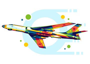 TU-16 Badger in Pop Art by Lintang Wicaksono