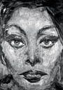 Schilderij van filmster Sophia Loren -  een portret van Liesbeth Serlie thumbnail